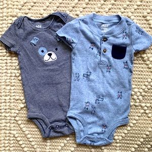 Set of Two Short Sleeved Onesies